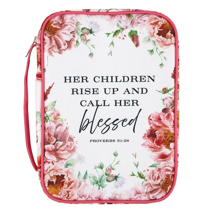 Bible Cover-Her Children Rise Up And Call Her Blessed (Proverbs 31:28) (7" x 10" x 2")