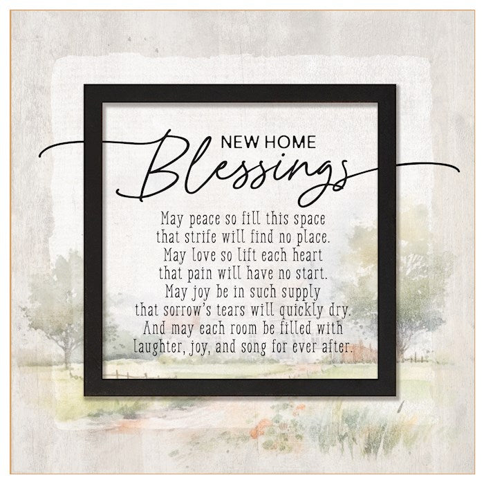 Plaque-Layered Grace-New Home Blessings (6 x 6)