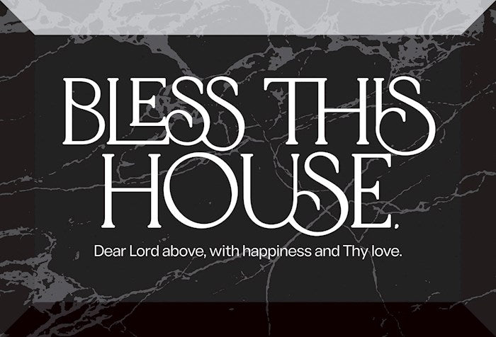 Glass Plaque-Bless This House (6 x 4)