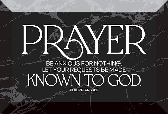 Glass Plaque-Prayer Be Anxious For  (6 x 4)