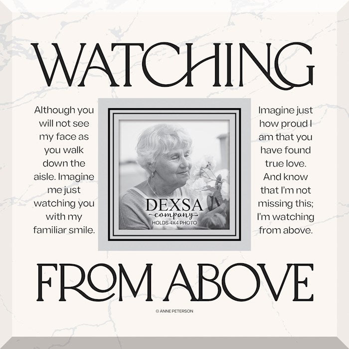Glass Photo Frame-Watching From Above (12 x 10) (Holds 4 x 6 Photo)