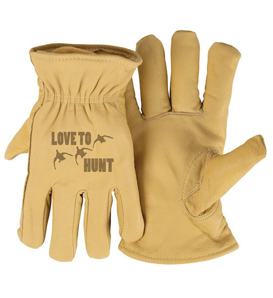 Gloves-3M Thinsulate-Love To Hunt (Duck)-Tan (Large)