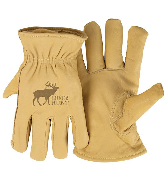 Gloves-3M Thinsulate-Love To Hunt (Elk)-Tan (Medium)