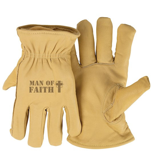 Gloves-3M Thinsulate-Man Of Faith-Tan (Medium)