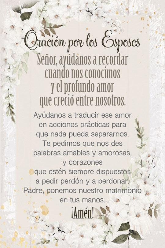 Spanish Plaque-Prayer For Couples (Oracion Por Los Esposos) (4 x 6)