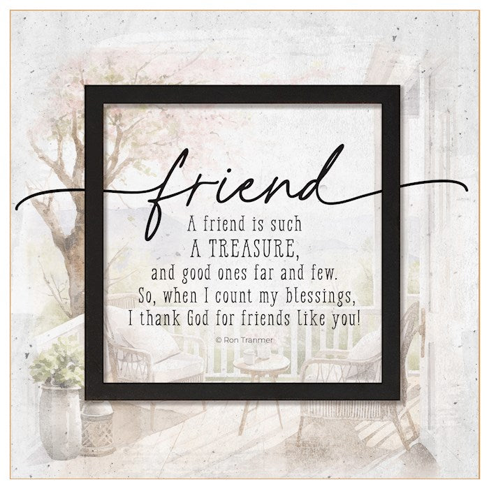 Plaque-Layered Grace-A Friend Is Such A Treasure (6 x 6)