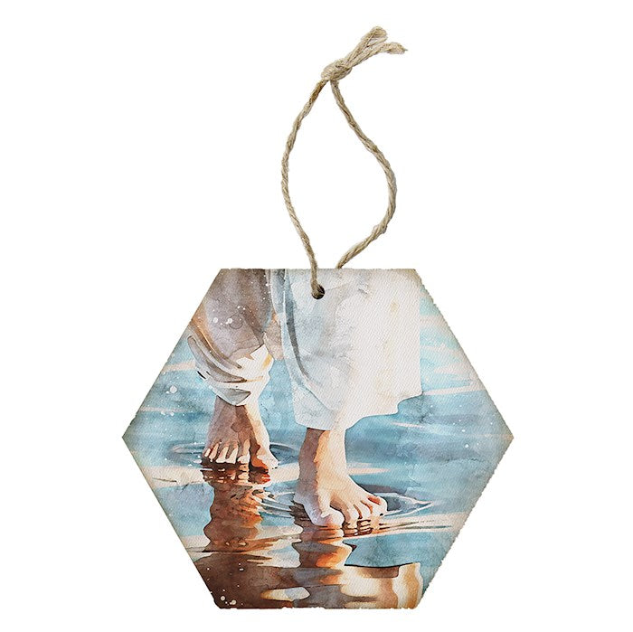 Ornament-Honeycomb-Jesus On Water (6.875 x 4.5)