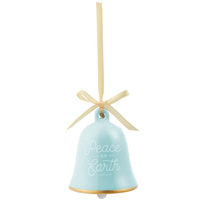 Ornament-Peace on Earth Luke 2:14 (4.3 x 3.8 Bell)
