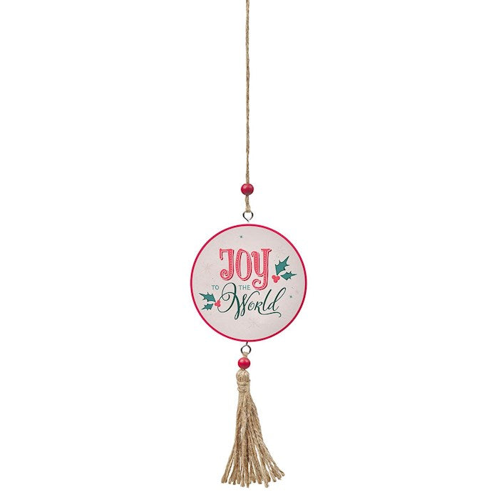 Ornament-Joy to the World (3.6" Round w/tassel)