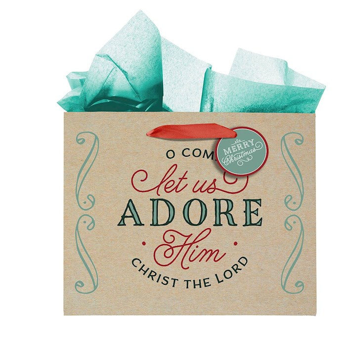 Gift Bag-O Come Let Us Adore Him-Large Landscape