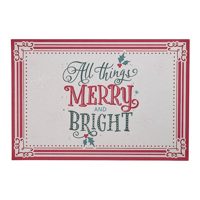 Placemat-Joy To The World (Pack Of 12)