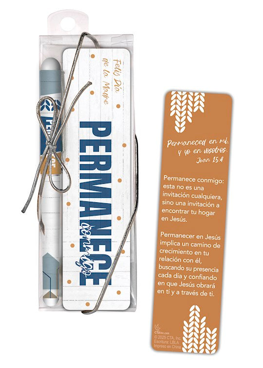 Spanish-Pen &amp; Bookmark Set-Abide With Me/Mother&