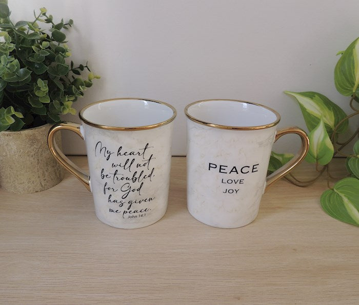 Mug-Peace Love Joy (18 Oz)
