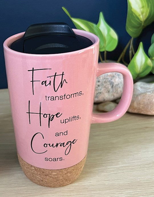 Mug-Travel-Faith Transforms W/ Plastic Lid (16 Oz)