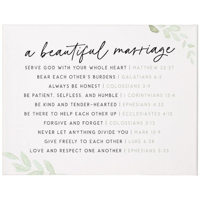 Wrapped Canvas-A Beautiful Marriage (17 x 13)