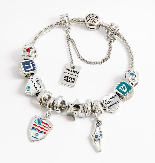 Bracelet-October 7th Commemorative w/Charms (