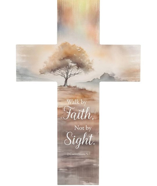 Wall Cross-Walk By Faith Not By Sight (14")