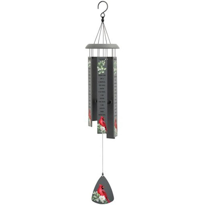 Wind Chime-Harmony Bar-Cardinal/When You See A Cardinal (32" x 1.5" x 5.375") (