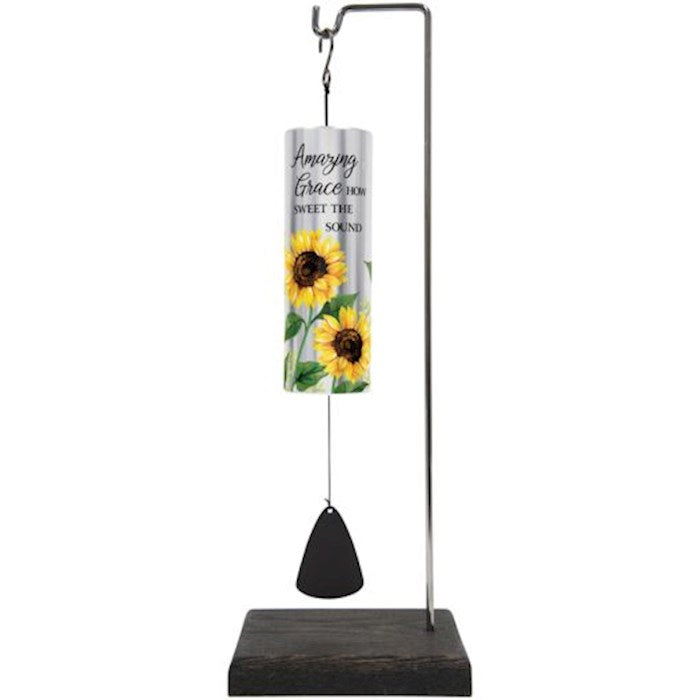 Wind Chime-Mini Cylinder Sonnets w/Stand-How Sweet The Sound-Gift Boxed (12.5" x 2") (