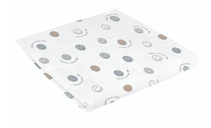 Swaddle Blanket-Jesus Loves Me (45" Square)
