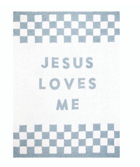Plush Blanket-Jesus Loves Me (30" x 40")