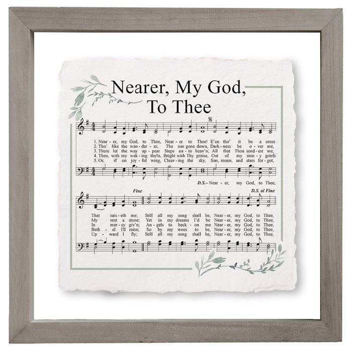 Floating Art Square-Nearer God Hymn (10" x 10")