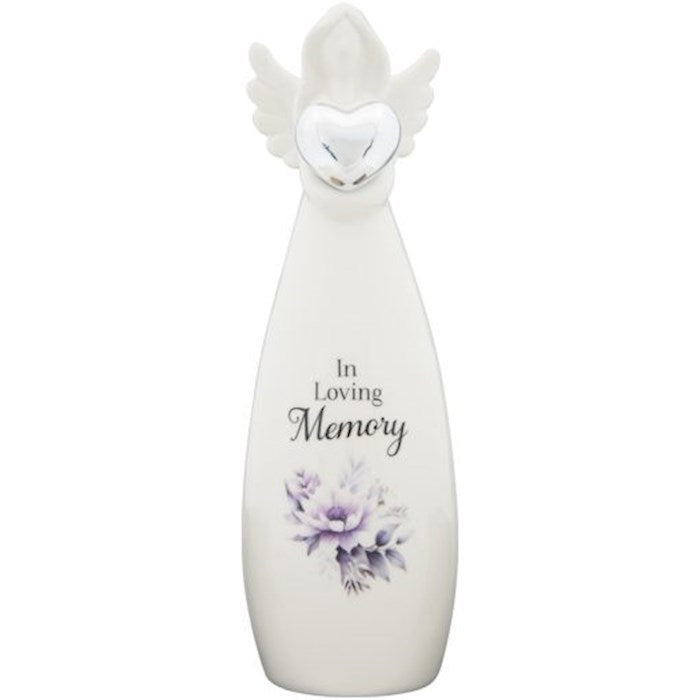 Figurine-In Loving Memory Porcelain Angel (8.5" x 2.75") (