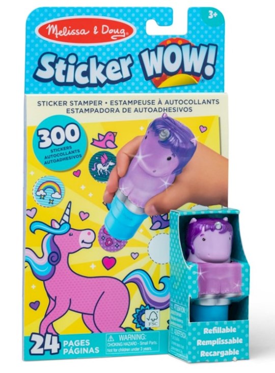 Sticker Wow! Activity Pad &amp; Sticker Stamper-Purple Unicorn (Ages 3+)