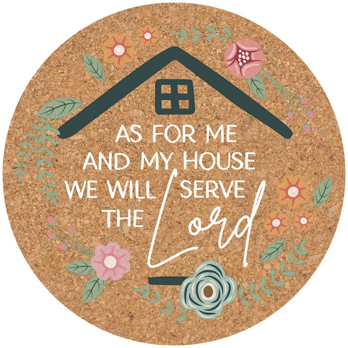 Cork Coasters-Serve The Lord (3.875