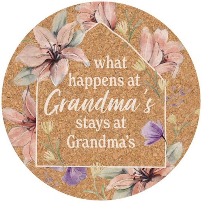 Cork Coasters-Whatever Happens At Grandma&