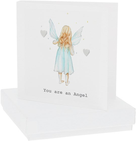 Earring-You Are An Angel 7mm Sterling Silver Heart Stud (