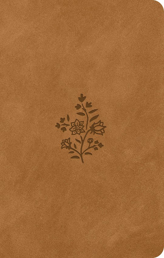 Esv Premium Gift Bible*-Nubuck Caramel Wildflower Design Trutone