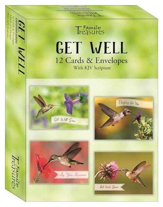 Boxed Card-Get Well-Hummingbirds (Pack Of 12)