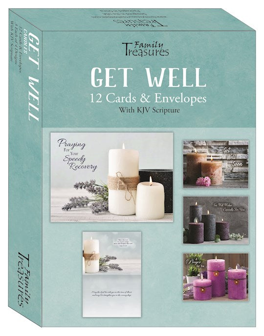 Boxed Card-Get Well-Candles (Pack Of 12)