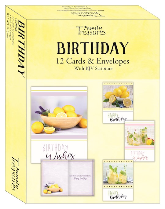 Boxed Card-Birthday-Lemons (Box Of 12)