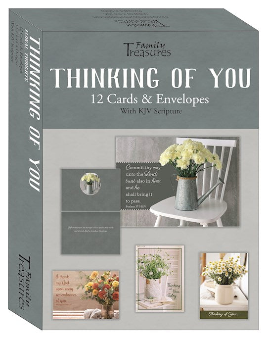 Boxed Card-Thinking Of You-Floral Thoughts (Box Of 12)