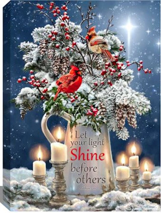 Frameless Canvas-Candle Light Christmas (10" x 14") (