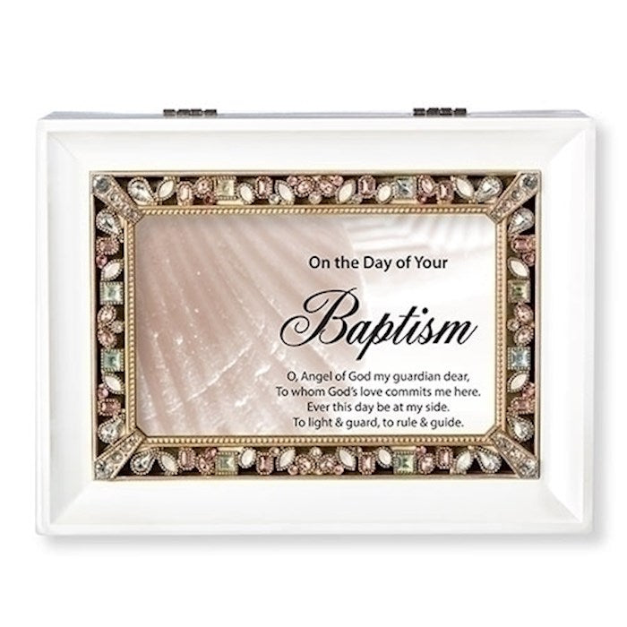 Music Box-On The Day Of Your Baptism (Tune: Clair de Lune) (8" x 6.125" x 2.75") (
