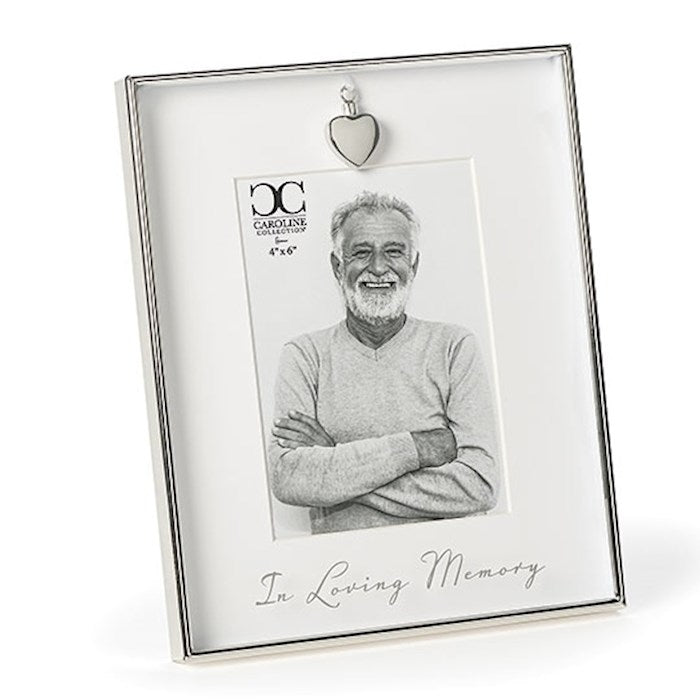 Frame-Memorial: In Loving Memory (Holds 4" x 6")-Silver (8.75"H) (