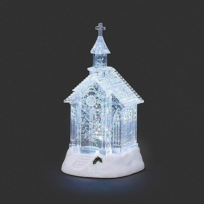 Shimmering Merry Lite-Clear Church (5.5"H) (