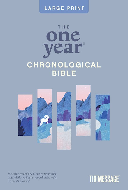 The Message The One Year Chronological Thinline Large Print Bible-Softcover