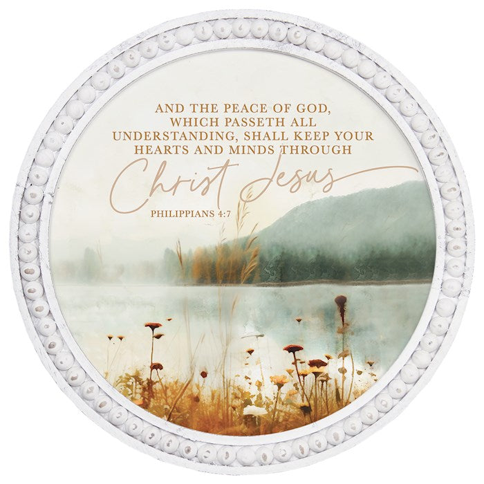 Beaded Art Round-Peace Of God Scene (14" x 14")
