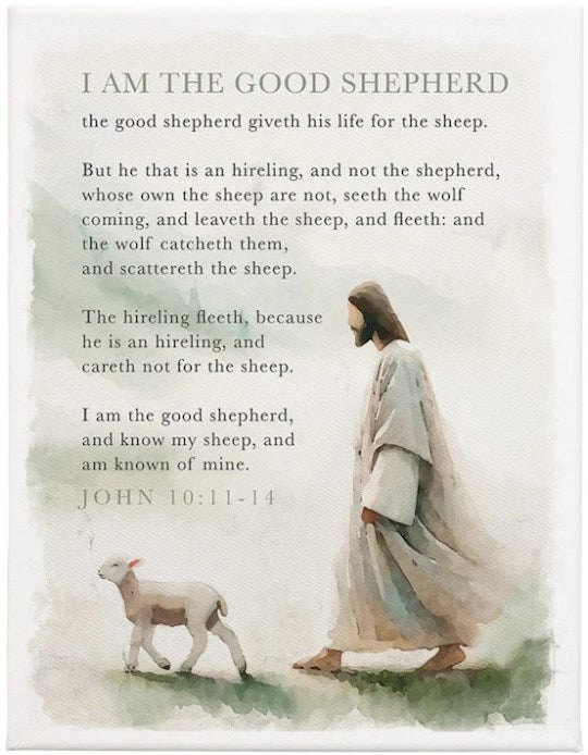 Wrapped Canvas-Good Shepherd (9" x 12")