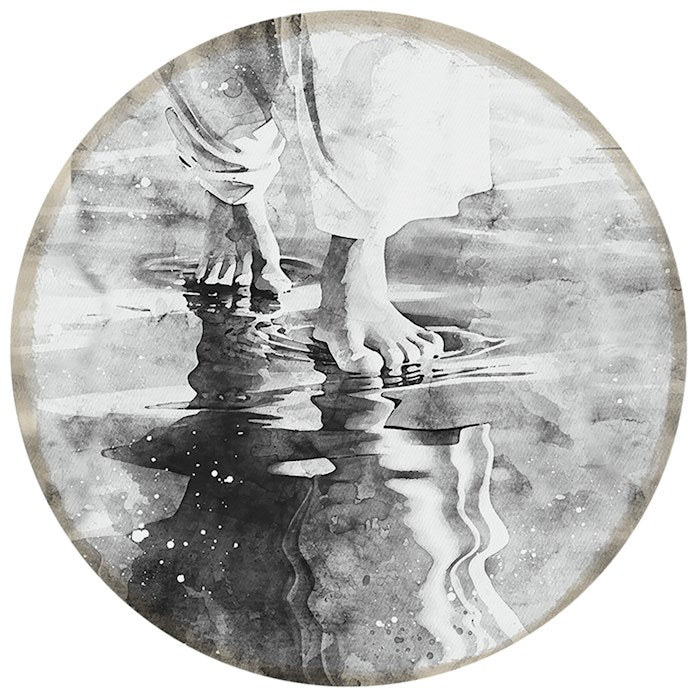 Magnet-Round-Jesus On Water (2.5")