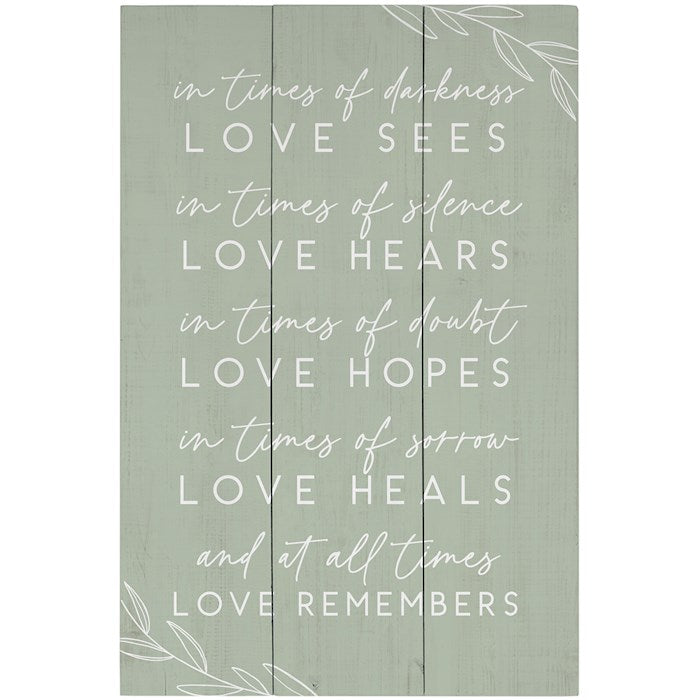 Rustic Pallet-Love Remembers/Green (10.75" x 16")
