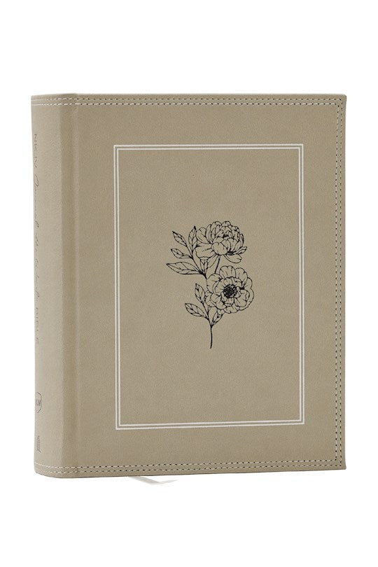 NKJV Journal the Word Bible/Large Print-Stone Leathersoft