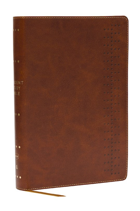 NKJV Student Study Bible (Comfort Print)-Brown Leathersoft