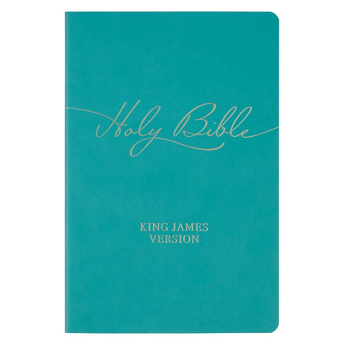 KJV Gift Edition Bible-Marbled Teal Faux Leather