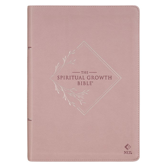 NLT Spiritual Growth Bible-Dusty Mauve Faux Leather