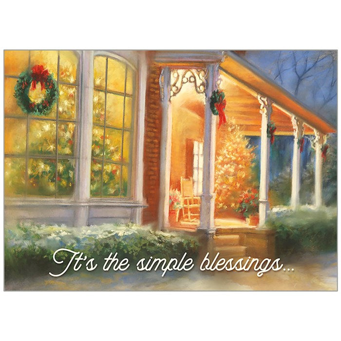 Boxed Card-Christmas-Tree In Window (John 1:16 Nlt) (Box Of 20)